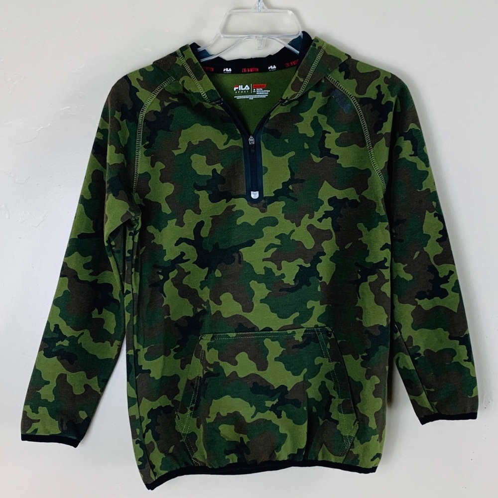 Fila Sport Camouflage Print Hoodie - Size M